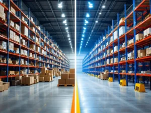 Magazijn transformatie voor-en-na: rommelige opslag links versus georganiseerde stellingsystemen rechts